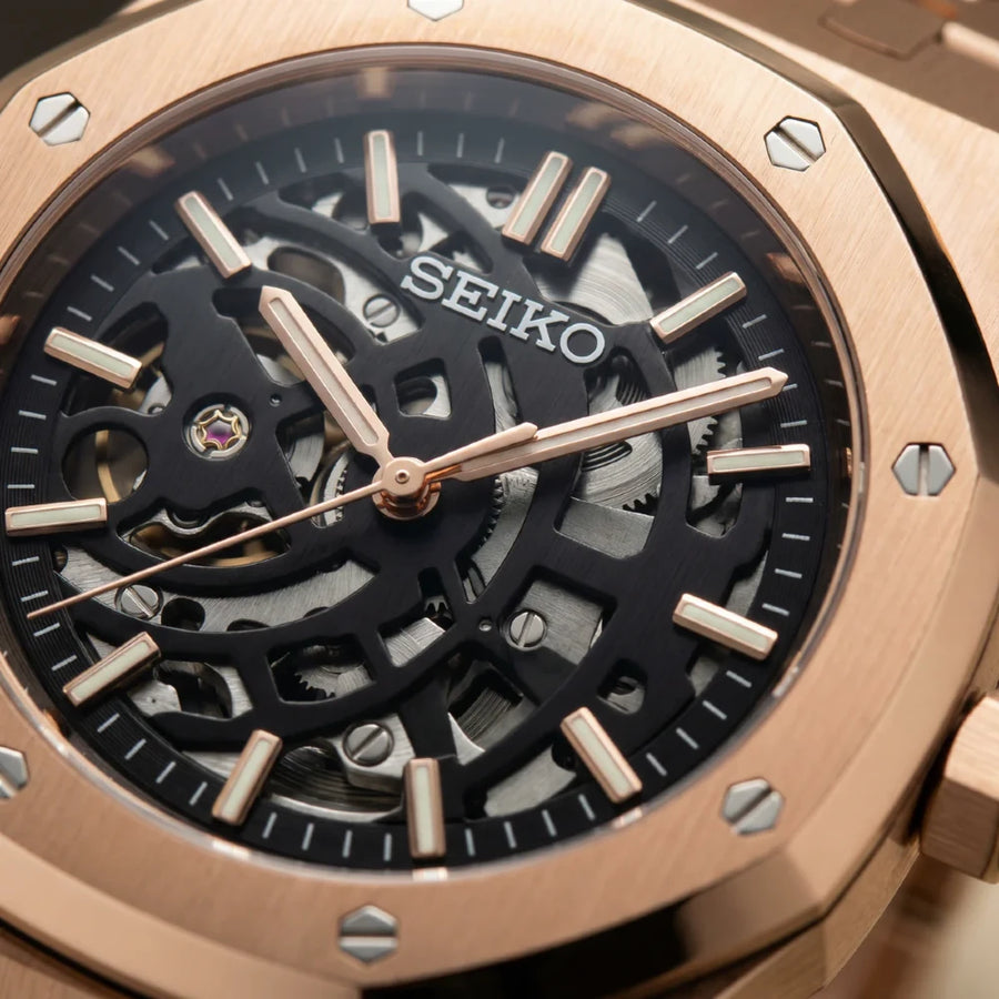 ROYAL SEIKOAK | ROSE GOLD SKELETON