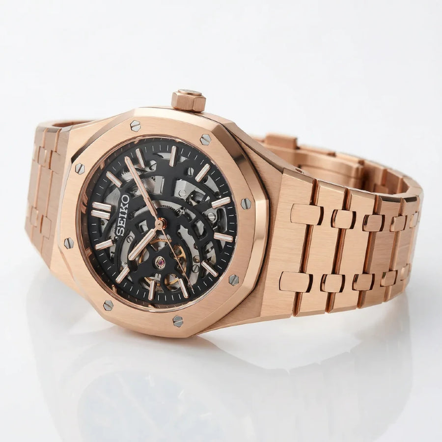 ROYAL SEIKOAK | ROSE GOLD SKELETON