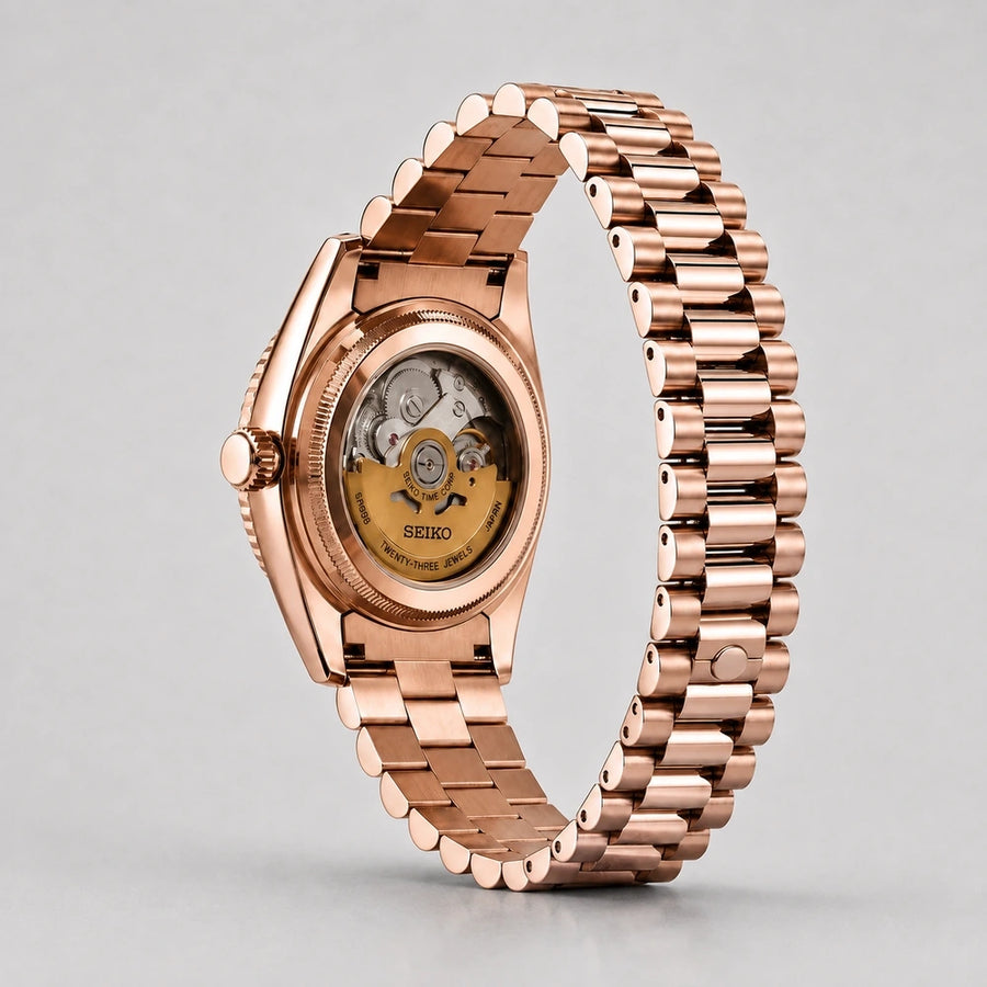 SEIKODATE | ROMAN GREEN ROSE GOLD